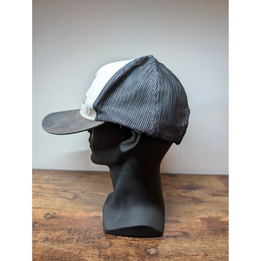 Vintage Honda Fly Racing Trucker Hat Mesh Snapback Black White Distressed Cap - Picture 2 of 8